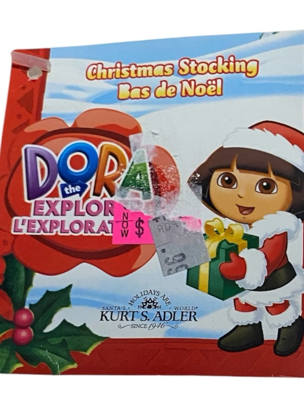 Nickelodeon Kurt S Adler Dora the Explorer 16” Christmas Stocking 2013